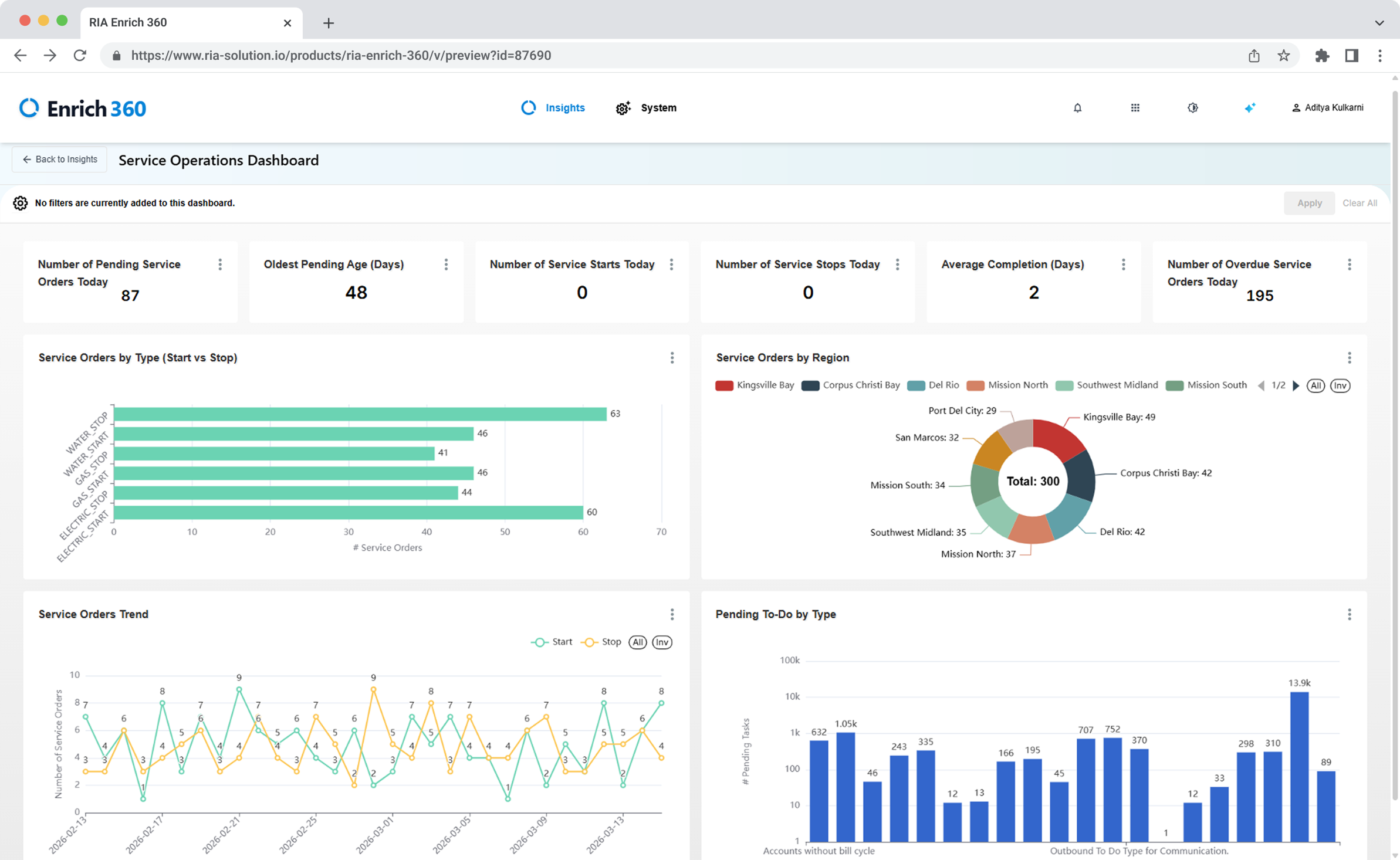 Enrich 360 product interface